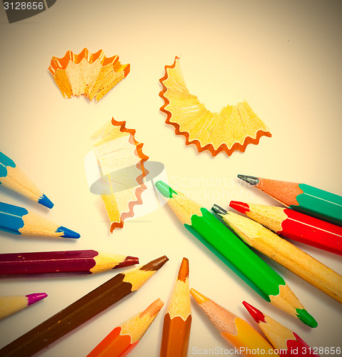 Image of vintage colored pencils