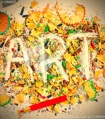 Image of ART word on the background