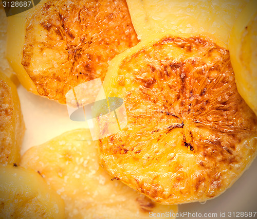 Image of slices of baked potatoes