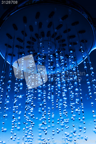 Image of Shower Head with Running Water