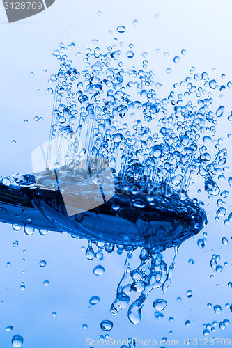 Image of Shower Head with Running Water