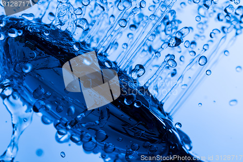 Image of Shower Head with Running Water