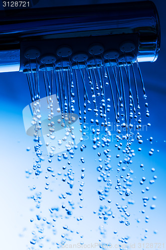 Image of Shower Head with Running Water