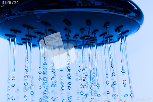 Image of Shower Head with Running Water