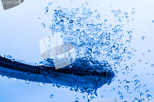 Image of Shower Head with Running Water