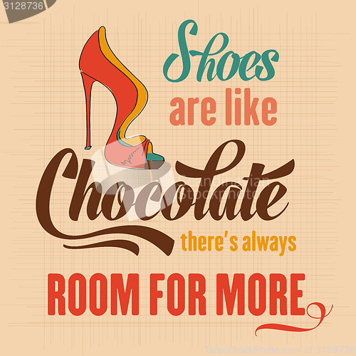 Image of Quote Typographic Background about shoes