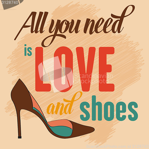 Image of Quote Typographic Background about shoes