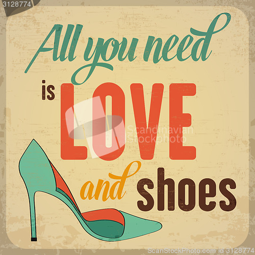 Image of Quote Typographic Background about shoes
