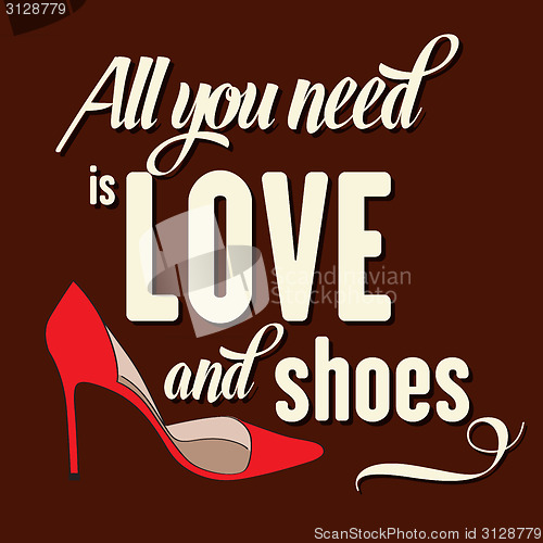 Image of Quote Typographic Background about shoes