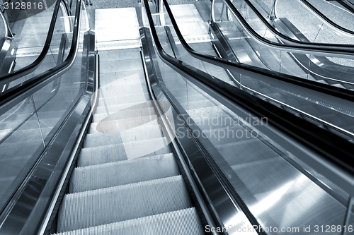 Image of Moving escalator in the business center