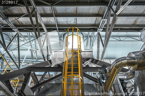 Image of Ladder in industrial interior