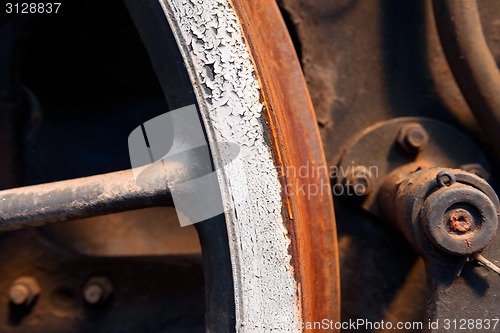 Image of Industrial worn metal closeup photo