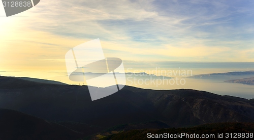 Image of High mountains in croatia seaside