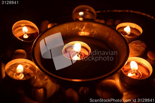 Image of Ancient pentagram burning