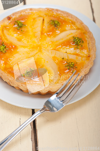 Image of fresh pears pie dessert cake 