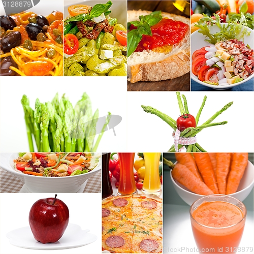 Image of healthy Vegetarian vegan food collage