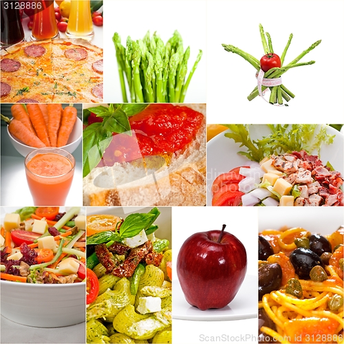 Image of healthy Vegetarian vegan food collage