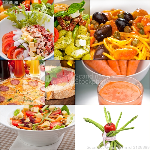 Image of healthy Vegetarian vegan food collage