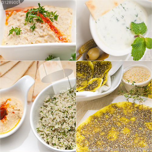 Image of Arab middle eastern food collage 