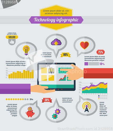 Image of Technology Infographic Elements