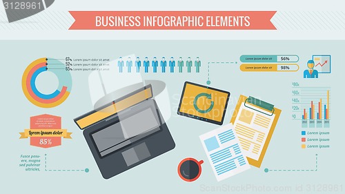 Image of Business Infographic Elements.