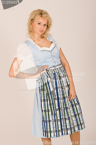 Image of Bavarian beauty in costume