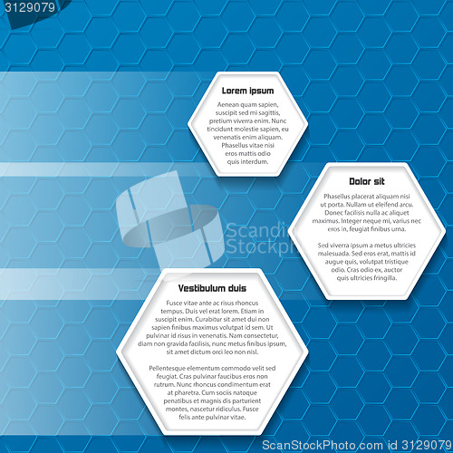 Image of Blue hexagon business background design