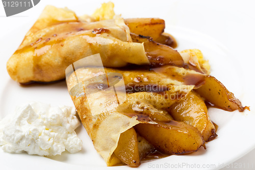 Image of Pancakes with caramelised pears