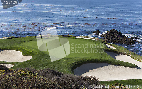 Image of Pebble Beach golf course, Monterey, California, USA