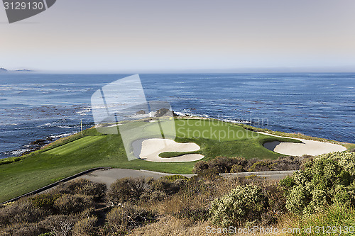 Image of Pebble Beach golf course, Monterey, California, USA