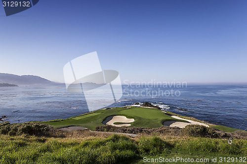 Image of Pebble Beach golf course, Monterey, California, USA