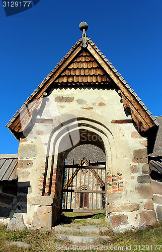 Image of Trönö Old Church, a medieval church.