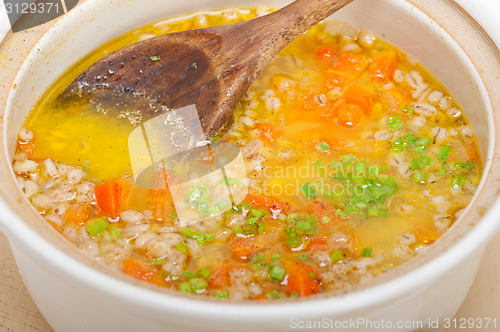 Image of Syrian barley broth soup Aleppo style