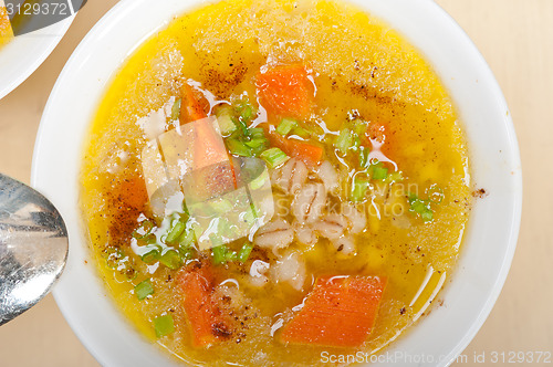 Image of Syrian barley broth soup Aleppo style