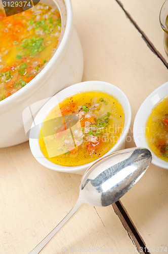 Image of Syrian barley broth soup Aleppo style