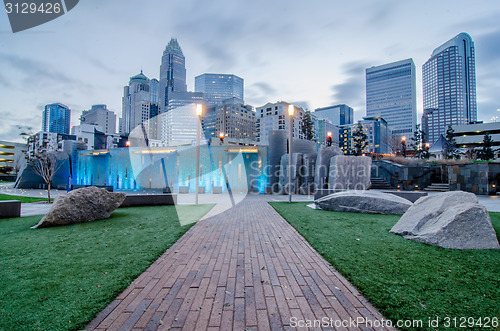 Image of early morning over charlotte nc near romare bearden park 