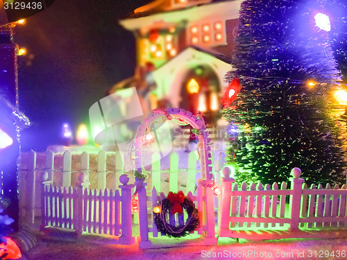 Image of christmass toy village town
