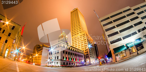 Image of tulsa city skyline seen at night