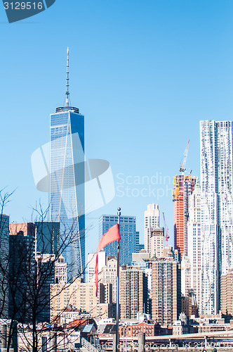 Image of new york city skyline and surroundings