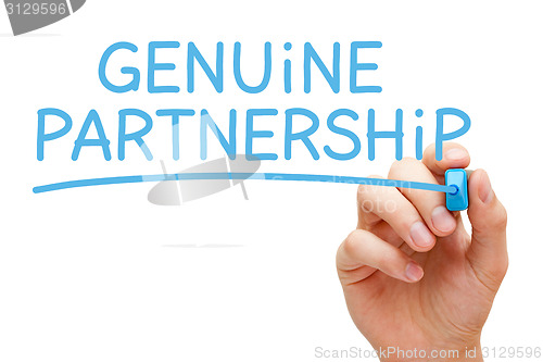 Image of Genuine Partnership Blue Marker