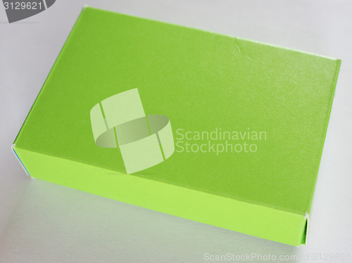 Image of Green yellow paper box