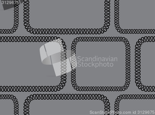 Image of Vector seamless background. black pattern on gray background