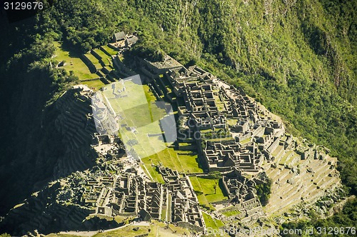 Image of Machu Picchufrom above view in early morning