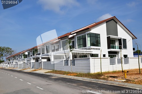 Image of Terrace house under the blue skies