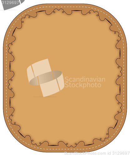 Image of Vector  brown frame with pattern