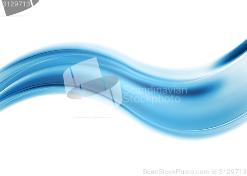 Image of Abstract smooth blue wavy background