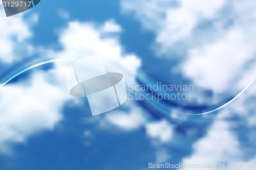Image of Abstract wave on sky background
