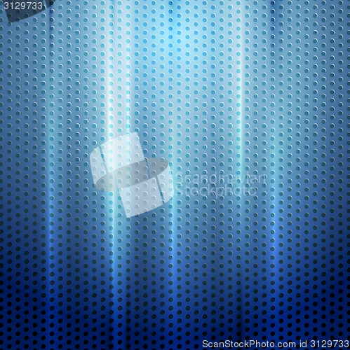 Image of Bright blue abstract perforated texture