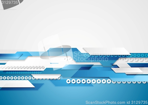 Image of Blue shiny hi-tech motion background