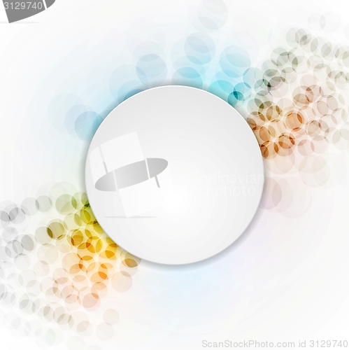 Image of Colorful hi-tech background with blank circle